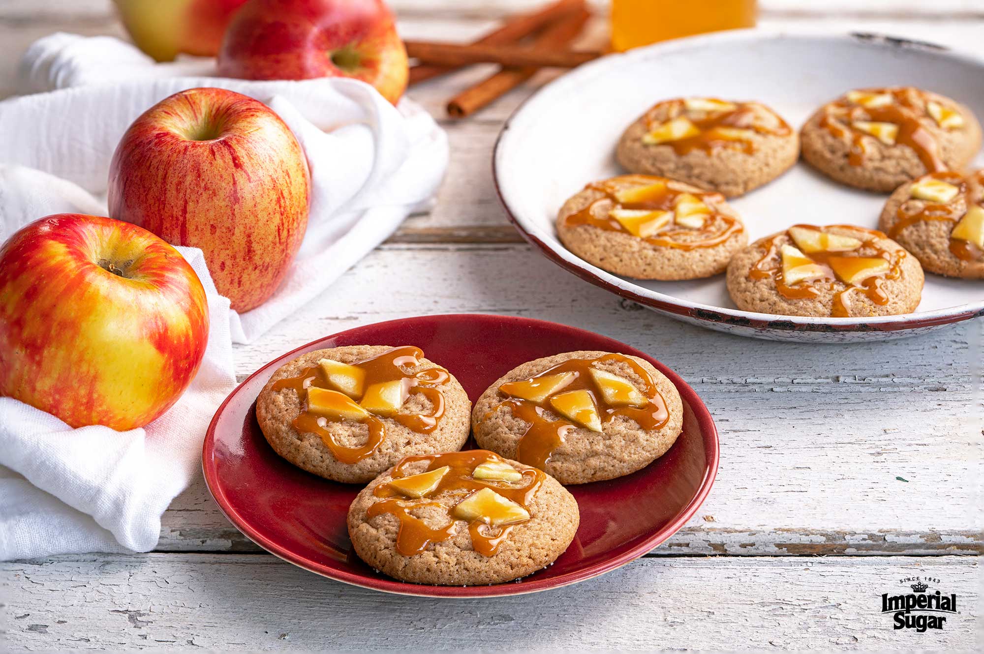 Apple Cider Cookies With Salted Caramel Drizzle Imperial Sugar