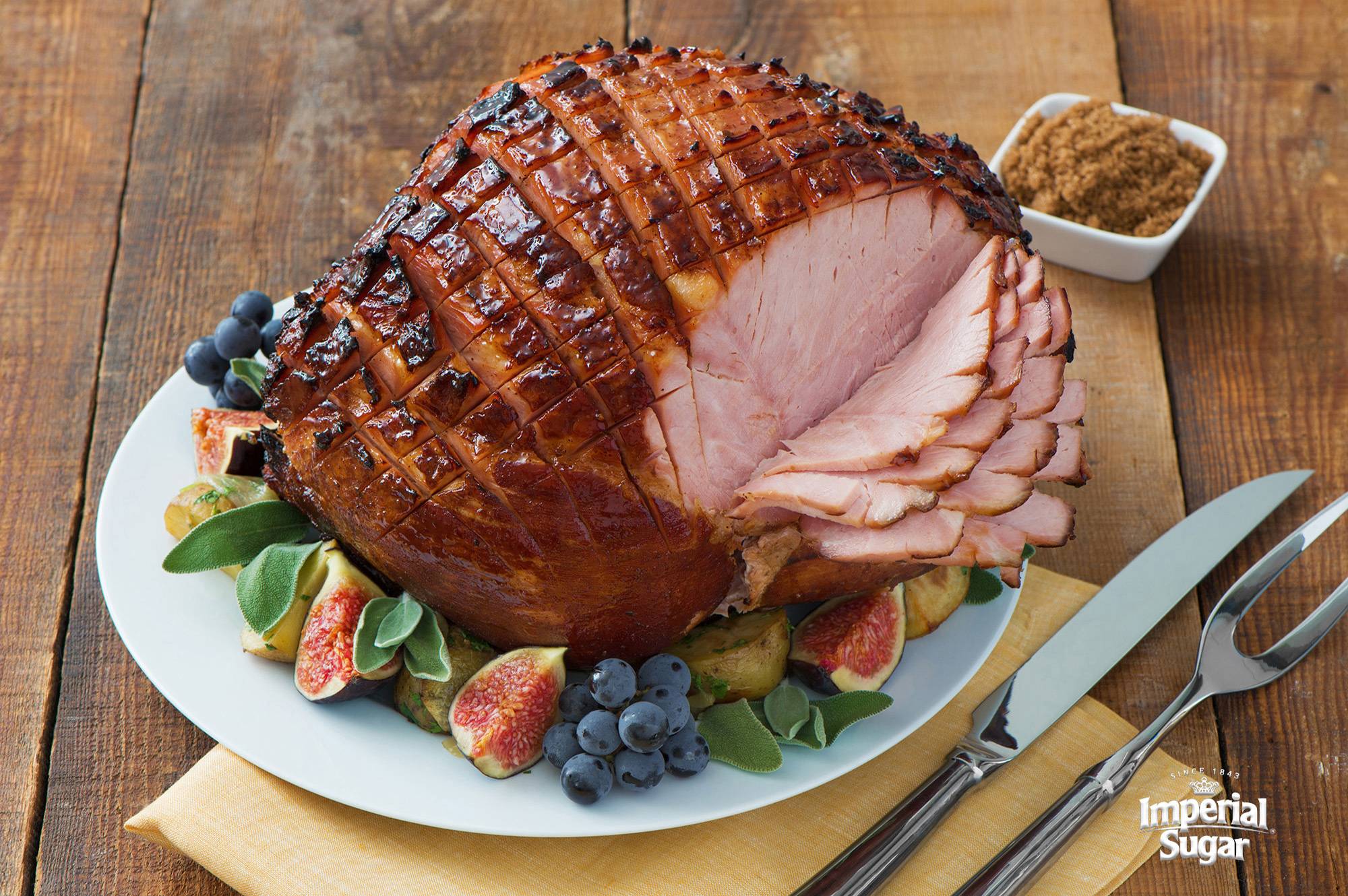 Air Fryer Ham Honey Baked Brown Sugar Glaze