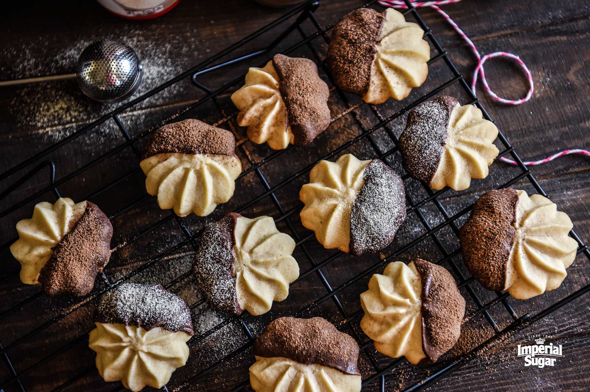 sugar cookies dipped in chocolate