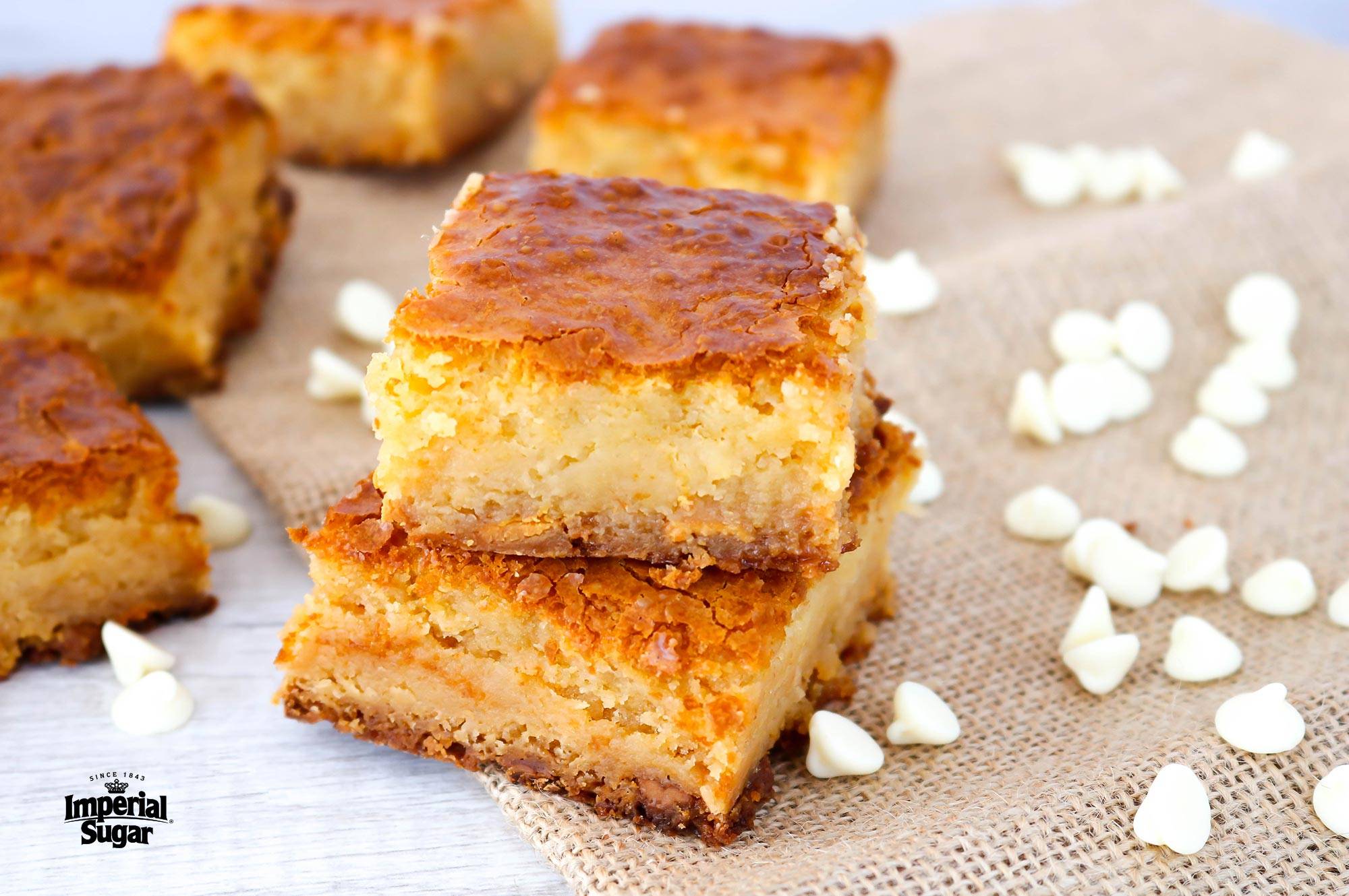 chewy white chocolate brownies