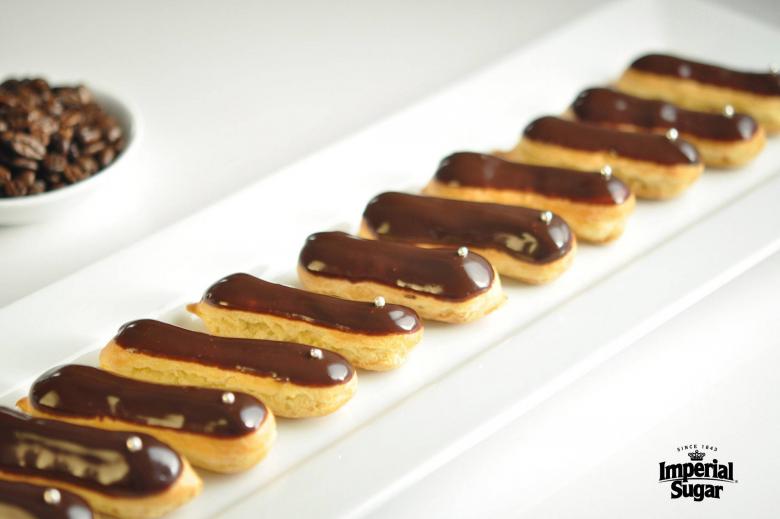 Mini Chocolate Espresso Eclairs | Imperial Sugar