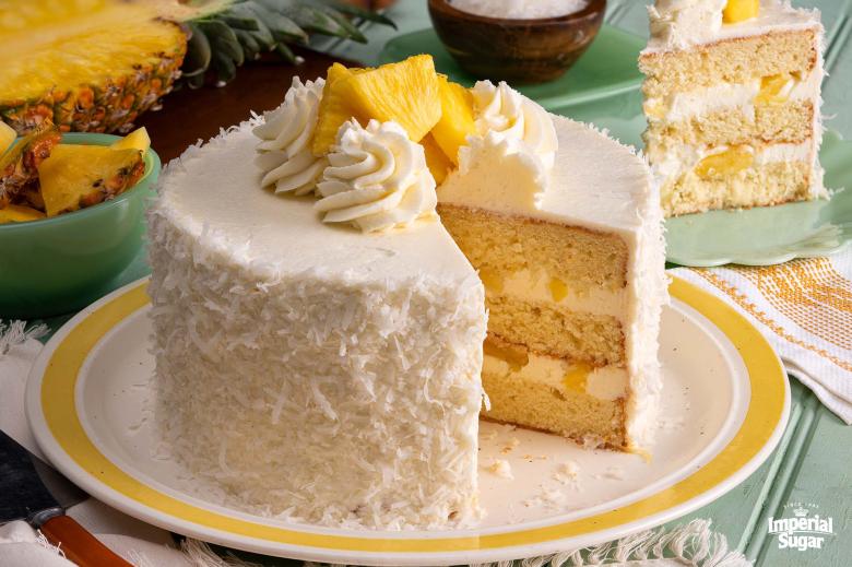 Vanilla pineapple layer cake