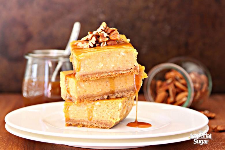 Pumpkin Cheesecake Bars Imperial Sugar