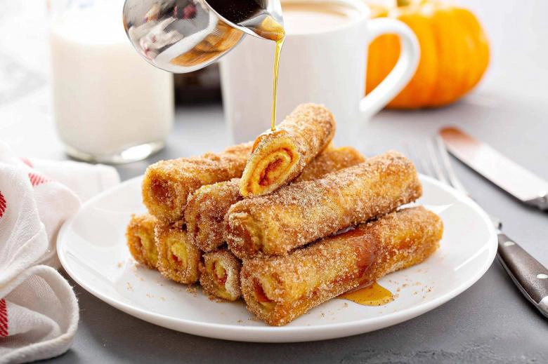 Pumpkin French Toast Rollups