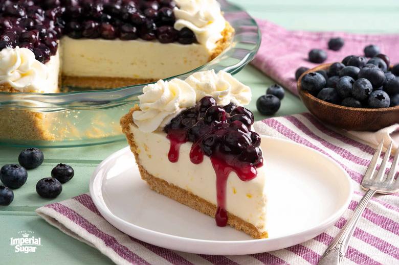 No Bake Blueberry Cream Cheese Pie