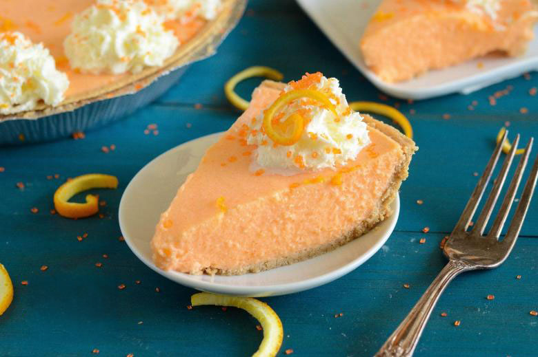 No Bake Creamsicle Pie