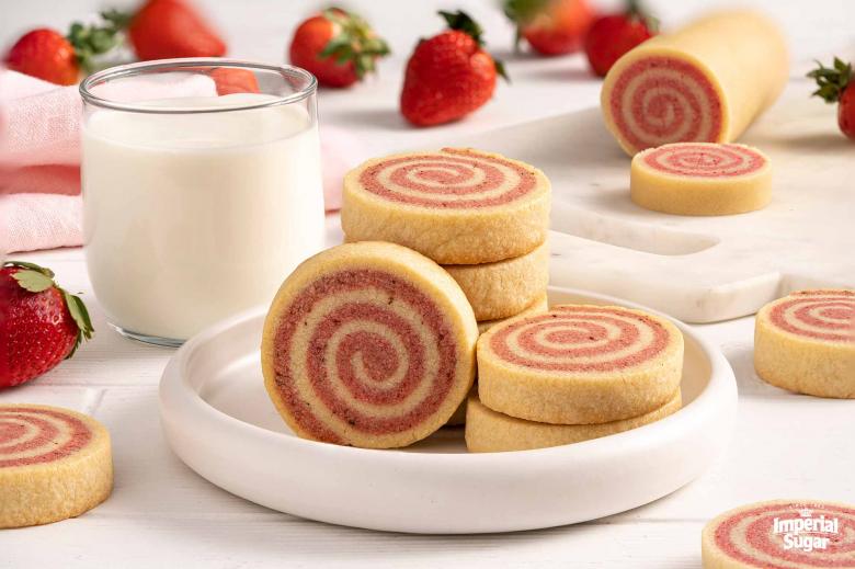 Strawberry Pinwheel Cookies