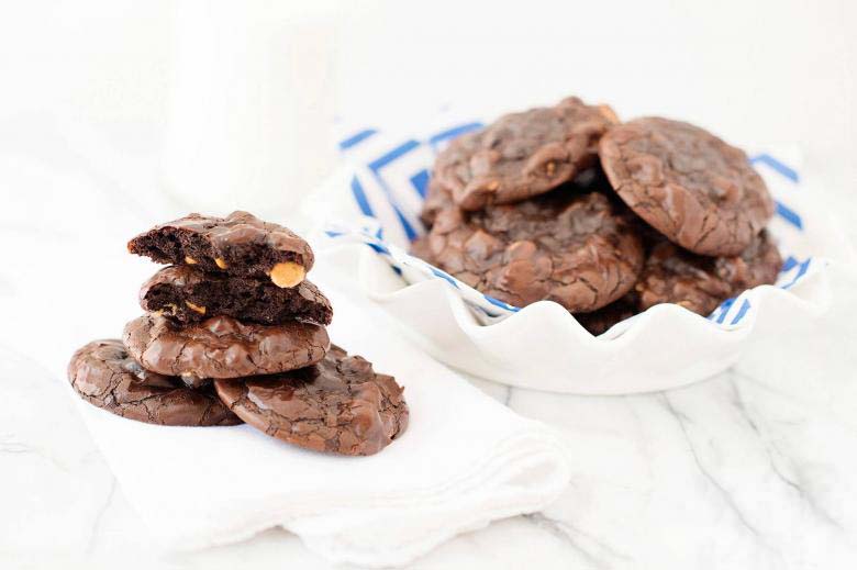Flourless Chocolate Peanut Butter Cookies